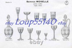 Carafe en cristal de SAINT LOUIS doublé BLEU modèle MAROC taille 8764 37,5 cm