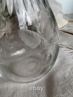Carafe en cristal de Saint Louis Gravée Taillée
