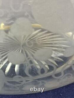 Carafe en cristal de Saint Louis Serpent et cristal gravé Art Nouveau