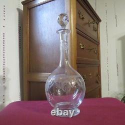 Carafe en cristal de saint louis modèle noël gravure 3540