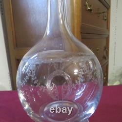 Carafe en cristal de saint louis modèle noël gravure 3540