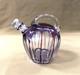 Carafe Melon Cristal Saint Louis Overlay Doublé Améthyste Modèle Beaufort 17 Cm