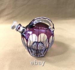 Carafe melon cristal SAINT LOUIS overlay doublé améthyste Modèle BEAUFORT 17 cm