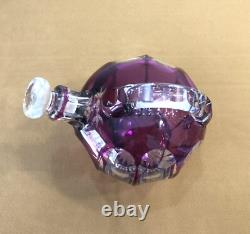 Carafe melon cristal SAINT LOUIS overlay doublé améthyste Modèle BEAUFORT 17 cm