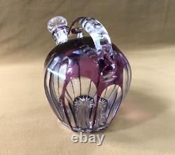 Carafe melon cristal overlay SAINT LOUIS doublé AMETHYSTE modèle BEAUFORT 17 cm