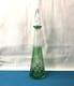 Carafe Overlay En Cristal Taillé Doublé Vert Saint Louis Modèle Massenet 32 Cm