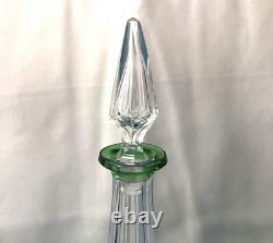 Carafe overlay en cristal taillé doublé vert SAINT LOUIS modèle MASSENET 32 cm