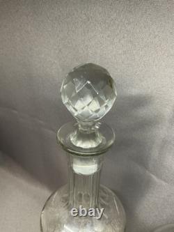 Carafes Anciennes Cristal À Cotes Plates, Modèle Caton, Dlg St Louis Baccarat