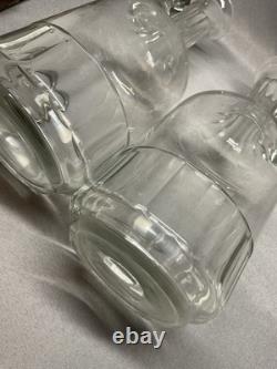 Carafes Anciennes Cristal À Cotes Plates, Modèle Caton, Dlg St Louis Baccarat
