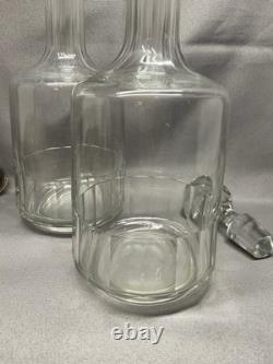 Carafes Anciennes Cristal À Cotes Plates, Modèle Caton, Dlg St Louis Baccarat