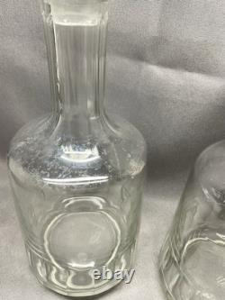 Carafes Anciennes Cristal À Cotes Plates, Modèle Caton, Dlg St Louis Baccarat