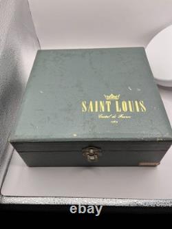 Cendrier Saint Louis grand cendrier en cristal taillé vert Ambassadeur