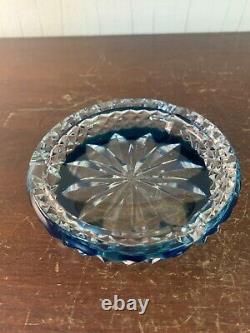 Cendrier bleu en cristal de Saint Louis