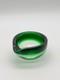 Cendrier En Cristal De Saint-louis St-louis Demi-sphère Overlay Rare Vert Saturn
