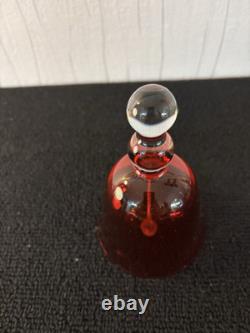 Clochette de table rouge modèle Bubble en cristal de Saint Louis