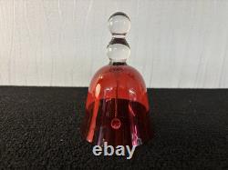 Clochette de table rouge modèle Bubble en cristal de Saint Louis