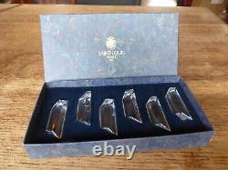 Coffret de 6 portes couteaux en cristal de Saint Louis modèle PAGODE