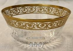 Coupe Et Assiette En Cristal Et Or De St Louis Thistle