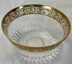 Coupe Et Assiette En Cristal Et Or De St Louis Thistle