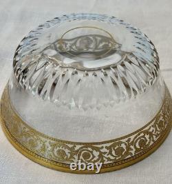 Coupe Et Assiette En Cristal Et Or De St Louis Thistle