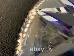 Coupe à fruit en cristal de Saint Louis overlay bleu diamètre 36 cm