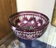 Coupe Cristal Taillé Doublé Violet Baccarat / Val St Lambert / Saint Louis 15 Cm