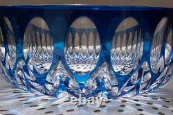 Coupe en cristal overlay bleu (VSL, Saint-Louis, Baccarat)
