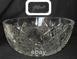 Cristal Coupe / Saladier (signée St-Louis au revers) bel état (22.3 cm)