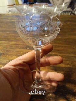 Cristal Saint Louis 6 Coupes Champagne Modèle Noël (L5)