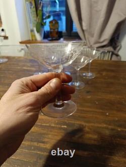 Cristal Saint Louis 6 Coupes Champagne Modèle Noël (L5)