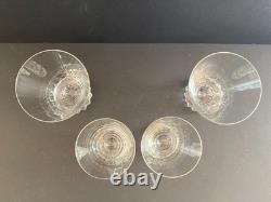 Cristal Saint Louis Modèle Diamants 4 verres 2 à vin blanc et 2 à vin rouge