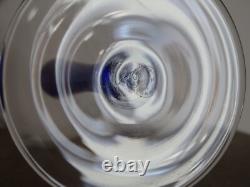 Cristal Saint Louis Rare verre à eau pied filigrané bleu signé 21,5 cm Lot 2