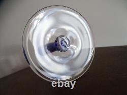 Cristal Saint Louis Rare verre à vin pied filigrané bleu signé 19,5 cm Lot 4