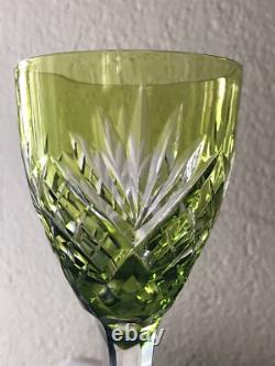 Cristal St Louis 5 Verres Couleur Modèle Chantilly