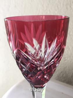 Cristal St Louis 5 Verres Couleur Modèle Chantilly