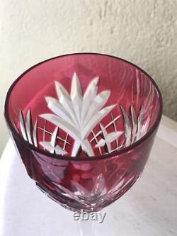 Cristal St Louis 5 Verres Couleur Modèle Chantilly