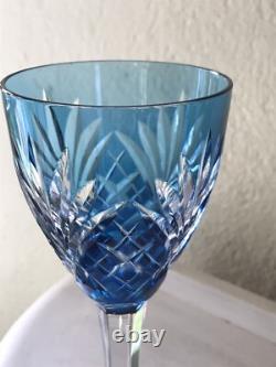 Cristal St Louis 5 Verres Couleur Modèle Chantilly