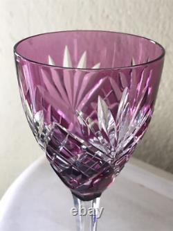 Cristal St Louis 5 Verres Couleur Modèle Chantilly