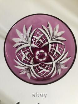 Cristal St Louis 5 Verres Couleur Modèle Chantilly