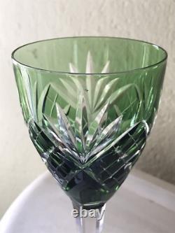 Cristal St Louis 5 Verres Couleur Modèle Chantilly