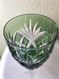 Cristal St Louis 5 Verres Couleur Modèle Chantilly
