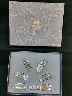 Cristal St Louis 6 Porte Couteaux Modèle Pagode En Coffret (A6) Lot2