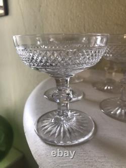Cristal St Louis 6 Sublimes Coupes A Champagne Cristal Taillé Modèle Trianon