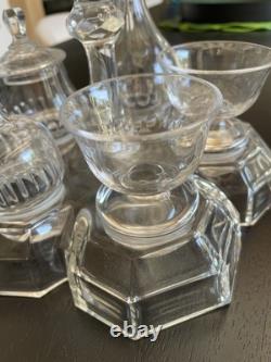 Cristal St Louis Avant 1930 Huile Vinaigre Moutarde Sel Poivre Cristal Ancien