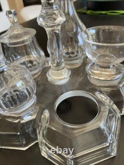 Cristal St Louis Avant 1930 Huile Vinaigre Moutarde Sel Poivre Cristal Ancien