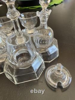 Cristal St Louis Avant 1930 Huile Vinaigre Moutarde Sel Poivre Cristal Ancien