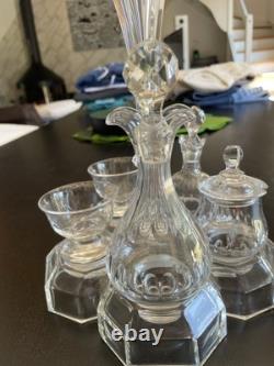 Cristal St Louis Avant 1930 Huile Vinaigre Moutarde Sel Poivre Cristal Ancien