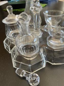 Cristal St Louis Avant 1930 Huile Vinaigre Moutarde Sel Poivre Cristal Ancien