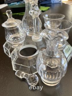 Cristal St Louis Avant 1930 Huile Vinaigre Moutarde Sel Poivre Cristal Ancien