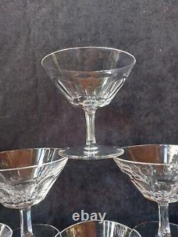 Cristal St Louis Service de 6 Coupes A Champagne Signées Facettes Lot1(A6)